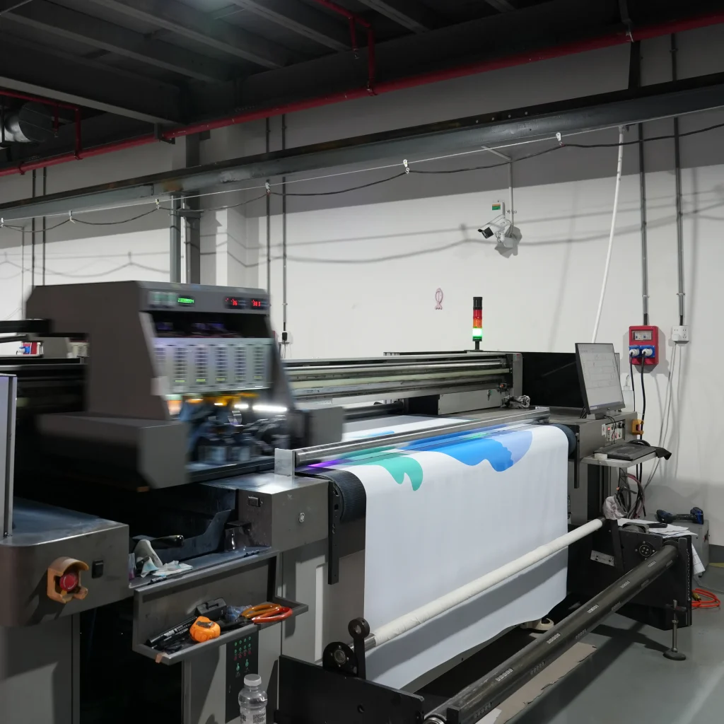 Printing blue and green character panels